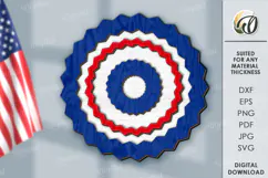 4th of July party decor Laser Cut. Rosette SVG Product Image 1