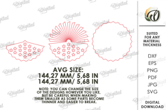 4th of July party decor Laser Cut. Rosette SVG Product Image 2