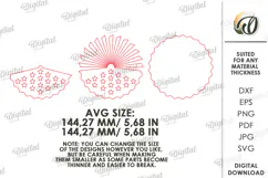 4th of July party decor Laser Cut. Rosette SVG Product Image 2