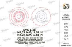 4th of July party decor Laser Cut. Rosette SVG Product Image 2