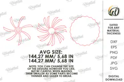 4th of July party decor Laser Cut. Rosette SVG Product Image 2