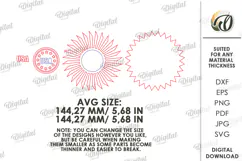 4th of July party decor Laser Cut. Rosette SVG Product Image 2