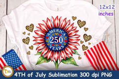 4th of July patriotic 250 years celebration Sublimation PNG Product Image 1