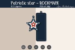 Patriotic star Bookmark Template Product Image 3