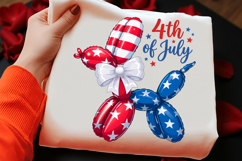 4th of July Patriotic Balloon Dog PNG Product Image 2