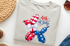 4th of July Patriotic Balloon Dog PNG Product Image 3