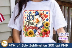 4th of July patriotic -It's the Season Sublimation PNG Product Image 3