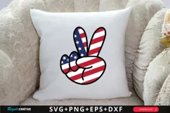 4th Of July Peace SVG, 4th Of July SVG Design Product Image 2