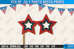 4th of July Photo Booth Props Laser Cut | Party Glasses |CNC Product Image 1