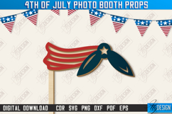 4th of July Photo Booth Props Laser Cut | Party Glasses |CNC Product Image 1
