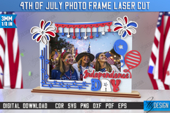 4th of July Photo Frame Laser Cut | Tabletop Photo Frame Product Image 1