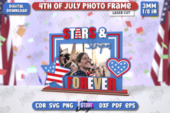 4th of July Photo Frames Laser Cut Bundle,Picture Frames SVG Product Image 6