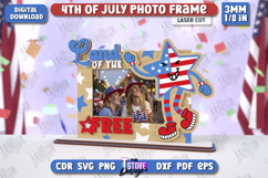 4th of July Photo Frame Laser Cut | Independence Day | CNC Product Image 1