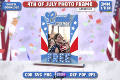 4th of July Photo Frame Laser Cut | Independence Day | CNC Product Image 1