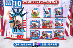 4th of July Photo Frames Laser Cut Bundle,Picture Frames SVG Product Image 1