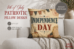Independence Day Pillow Design Retro 4th of July sublimation Product Image 2