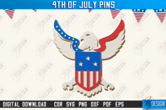 4th of July Pins Laser Cut| Patriotic Sign |Independence Day Product Image 1