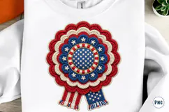 4th of July Png, Faux Yarn USA Product Image 1