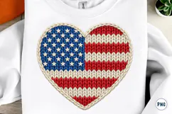 4th of July Png, Faux Yarn USA Product Image 1