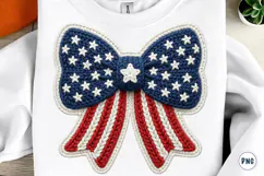 4th of July Png, Faux Yarn USA Product Image 1