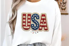 4th of July Png, Faux Yarn USA Product Image 2