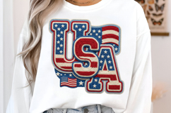 4th of July Png, Faux Yarn USA Product Image 2