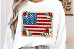 4th of July Png, Faux Yarn USA Product Image 2