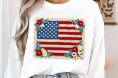 4th of July Png, Faux Yarn USA Product Image 2