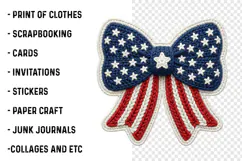 4th of July Png, Faux Yarn USA Product Image 3