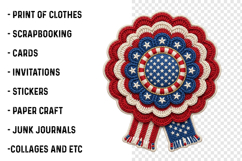 4th of July Png, Faux Yarn USA Product Image 3