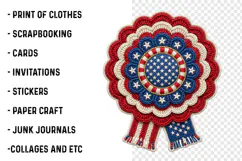 4th of July Png, Faux Yarn USA Product Image 3