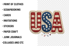 4th of July Png, Faux Yarn USA Product Image 3