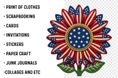 4th of July Png, Faux Yarn USA Product Image 3
