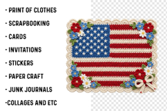 4th of July Png, Faux Yarn USA Product Image 3