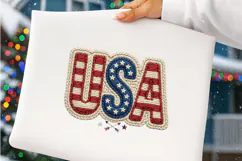 4th of July Png, Faux Yarn USA Product Image 4