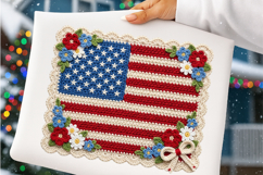 4th of July Png, Faux Yarn USA Product Image 4