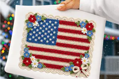 4th of July Png, Faux Yarn USA Product Image 4