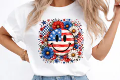 4th of July PNG, Floral American Flag Product Image 3
