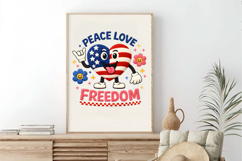 4th of July PNG, independence Day PNG, Faux Yarn Patriotic Product Image 7