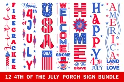 4th Of July Porch Sign, Patriotic Porch Sign SVG Design Product Image 1