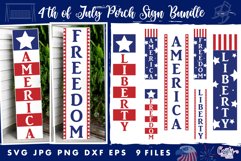 4th of July Bundle, America 4th Of July Porch Sign Bundle Product Image 1