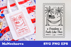 Freedom Feels Like This SVG | Patriotic Postal Stamp Product Image 1