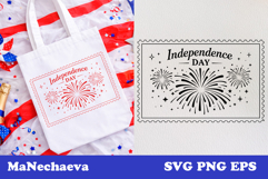 Patriotic Postal Stamp 4th of July SVG | Independence Day Product Image 1