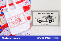 Vintage Postal Stamp SVG | Patriotic 4th of July Bundle Product Image 20
