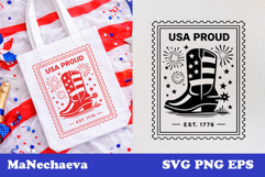 Vintage Postal Stamp SVG | Patriotic 4th of July Bundle Product Image 5