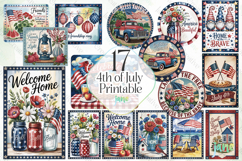 4th of July Printable Sublimation Product Image 1