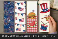 4th of july bookmarks printable sublimation bookmark design Product Image 1