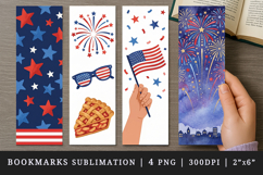 4th of july bookmarks printable sublimation bookmark design Product Image 1