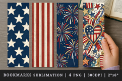 4th of july bookmarks printable sublimation bookmark design Product Image 1