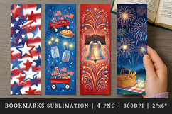 4th of july bookmarks printable sublimation bookmark design Product Image 1